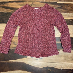 L.i.f.e. Love Is For Eternity Red Lightweight Pullover Sweater Woman's Size S‎